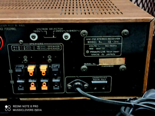 HITACHI SR-304 CLASSIC VINTAGE RARE AM/FM STEREO RECEIVER (1978) - Image 8
