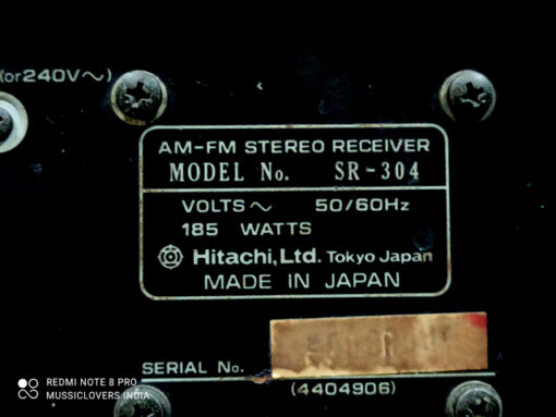 HITACHI SR-304 CLASSIC VINTAGE RARE AM/FM STEREO RECEIVER (1978) - Image 10