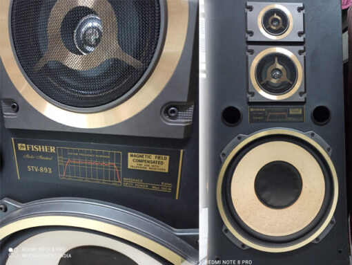 FISHER STV- 893 (1980) 3 WAY FLOOR STANDING CLASSIC VINTAGE HI POWER SPEAKERS - Image 2