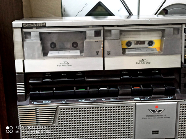 VINTAGE SHARP BOOMBOX GF 555X DOUBLE CASSETTE PLAYER 1980 - Image 2