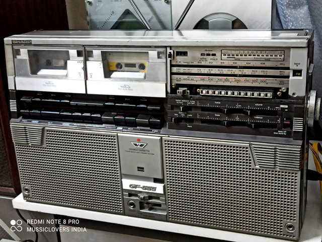 VINTAGE SHARP BOOMBOX GF 555X DOUBLE CASSETTE PLAYER 1980 - Image 5