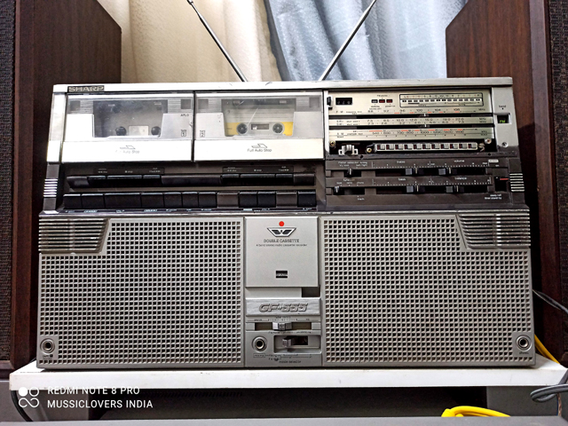 VINTAGE SHARP BOOMBOX GF 555X DOUBLE CASSETTE PLAYER 1980 - Image 3