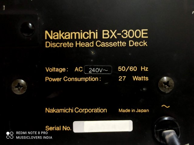 NAKAMICHI BX-300 3 HEAD, 3 MOTOR DIRECT DRIVE VINTAGE STEREO CASSETTE PLAYER - Image 11