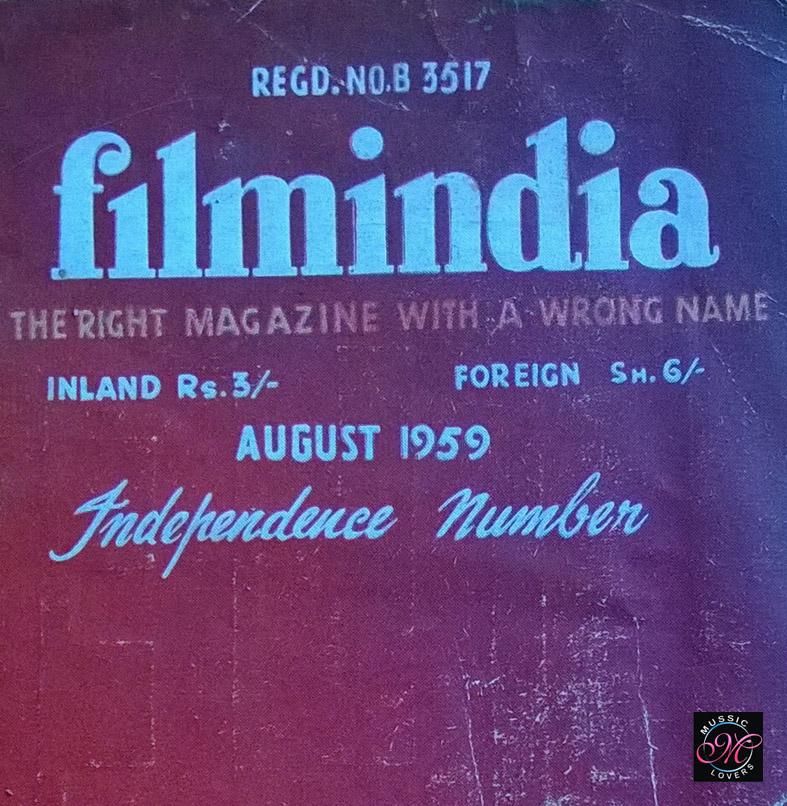 FILMINDIA RARE VINTAGE MAGAZINE OF AUG 1959 - Image 2